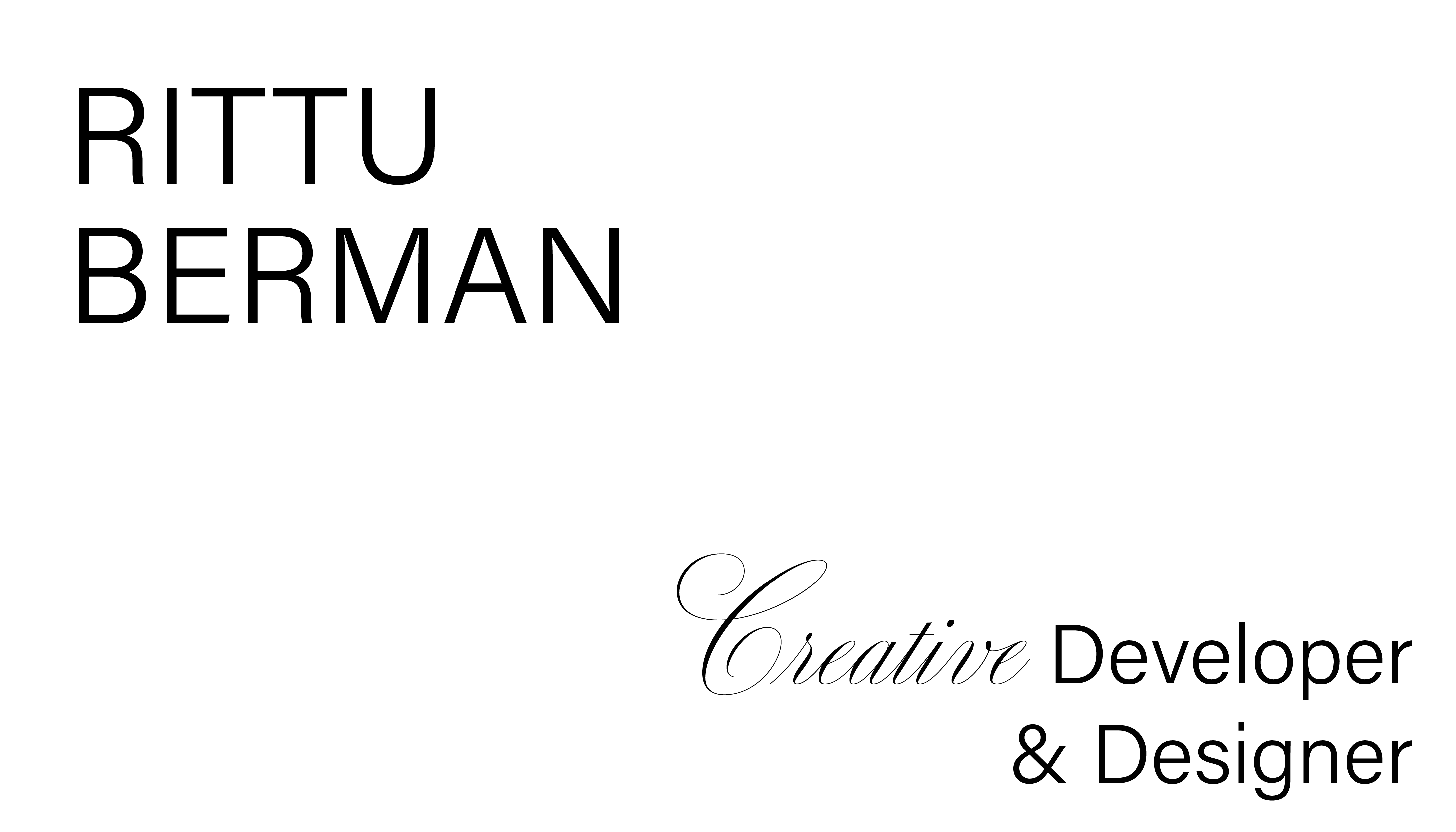 Rittu's business card with role title